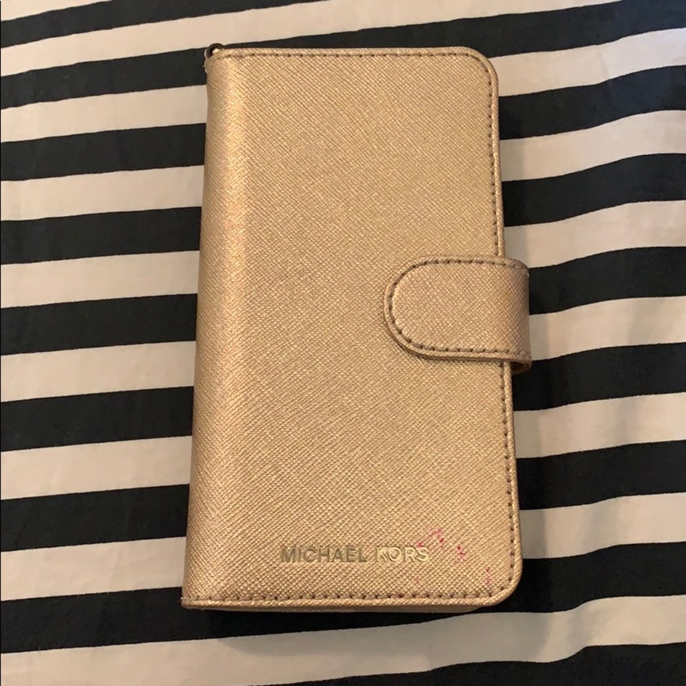 Gold michael kors phone case